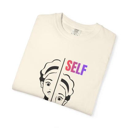 Self Love T-Shirt — Split Face Illustration Mental Health Tee