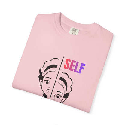 Self Love T-Shirt — Split Face Illustration Mental Health Tee