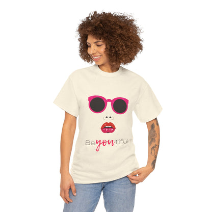 T-Shirt — ‘BeYOUtiful’ Sunglasses & Lip Graphic Tee