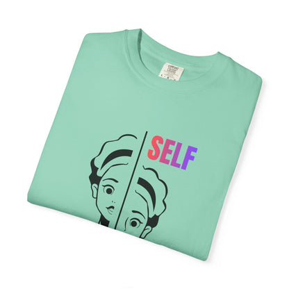 Self Love T-Shirt — Split Face Illustration Mental Health Tee