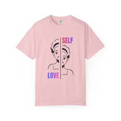 Self Love T-Shirt — Split Face Illustration Mental Health Tee