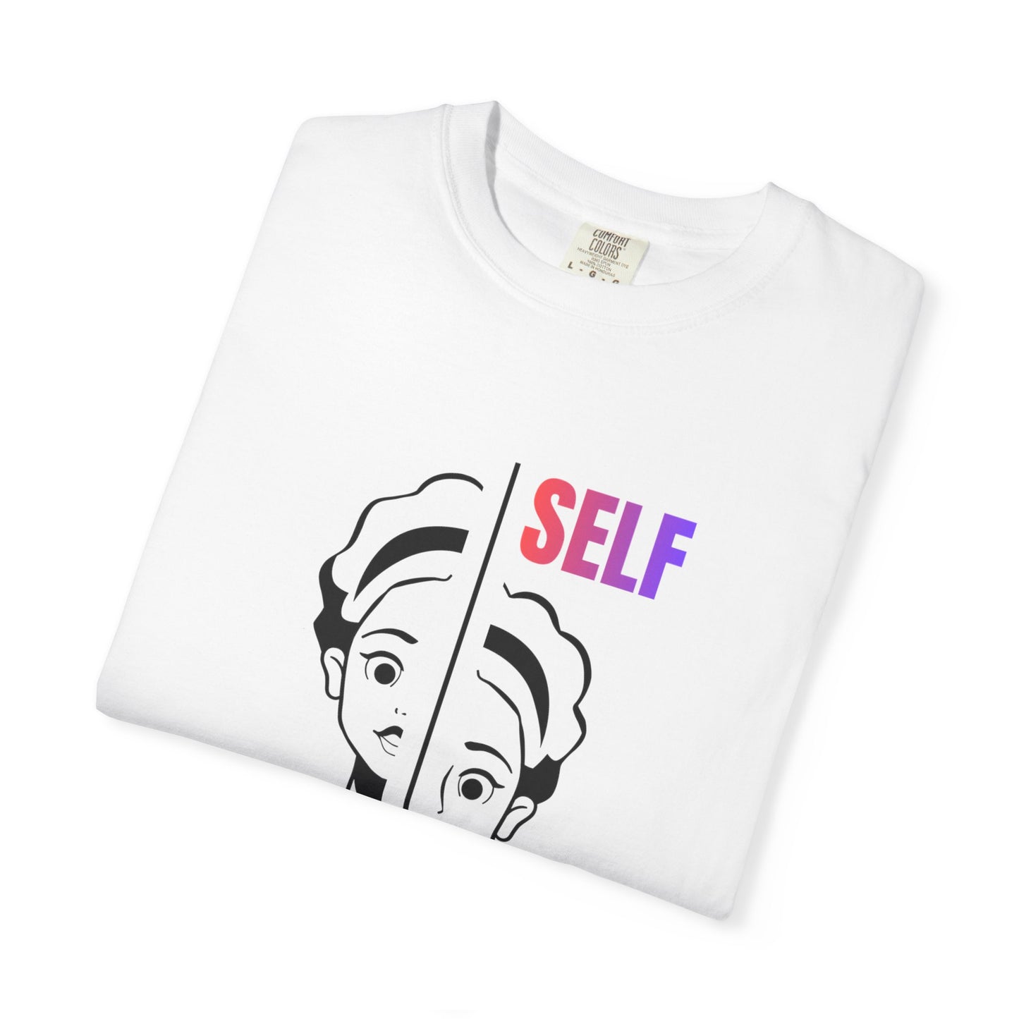 Self Love T-Shirt — Split Face Illustration Mental Health Tee