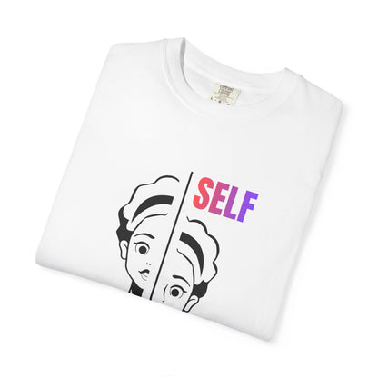 Self Love T-Shirt — Split Face Illustration Mental Health Tee