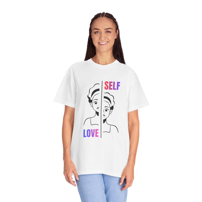 Self Love T-Shirt — Split Face Illustration Mental Health Tee