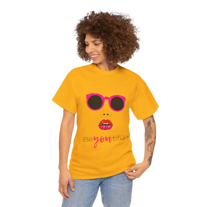 T-Shirt — ‘BeYOUtiful’ Sunglasses & Lip Graphic Tee