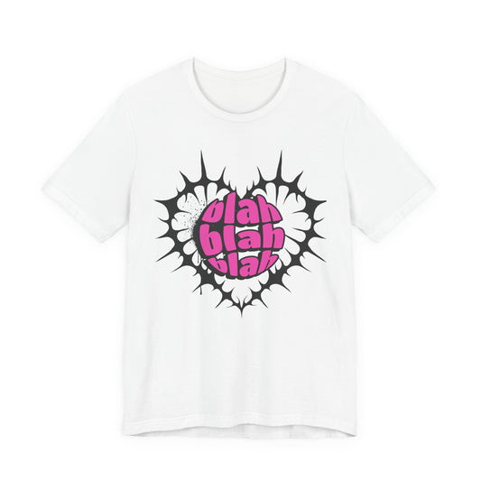 Blah Blah Blah Heart Tee — Retro Pop Graphic T-Shirt