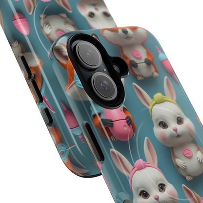 Cute Bunny Pattern Phone Case — Tough Magnetic iPhone Cover