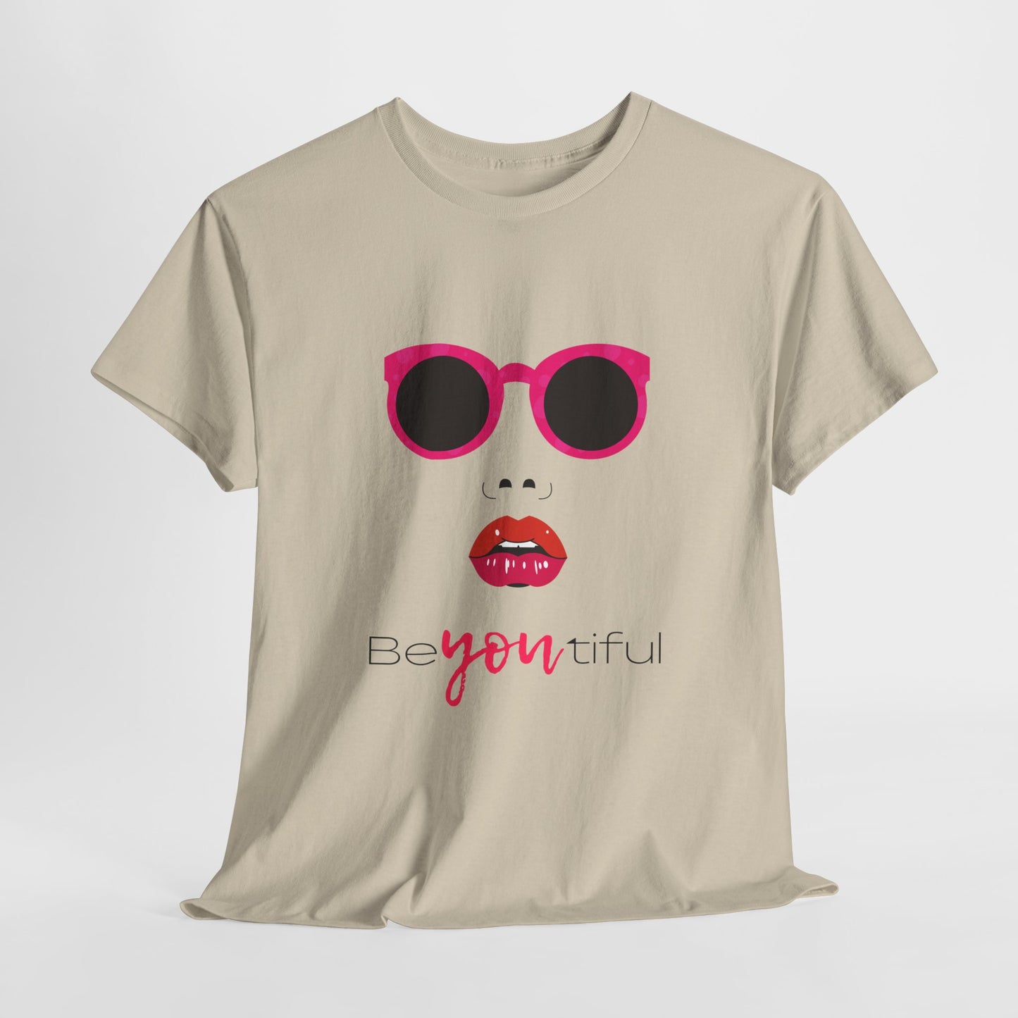T-Shirt — ‘BeYOUtiful’ Sunglasses & Lip Graphic Tee