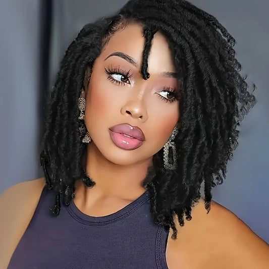 Short Hair Braided African Curly Wig
