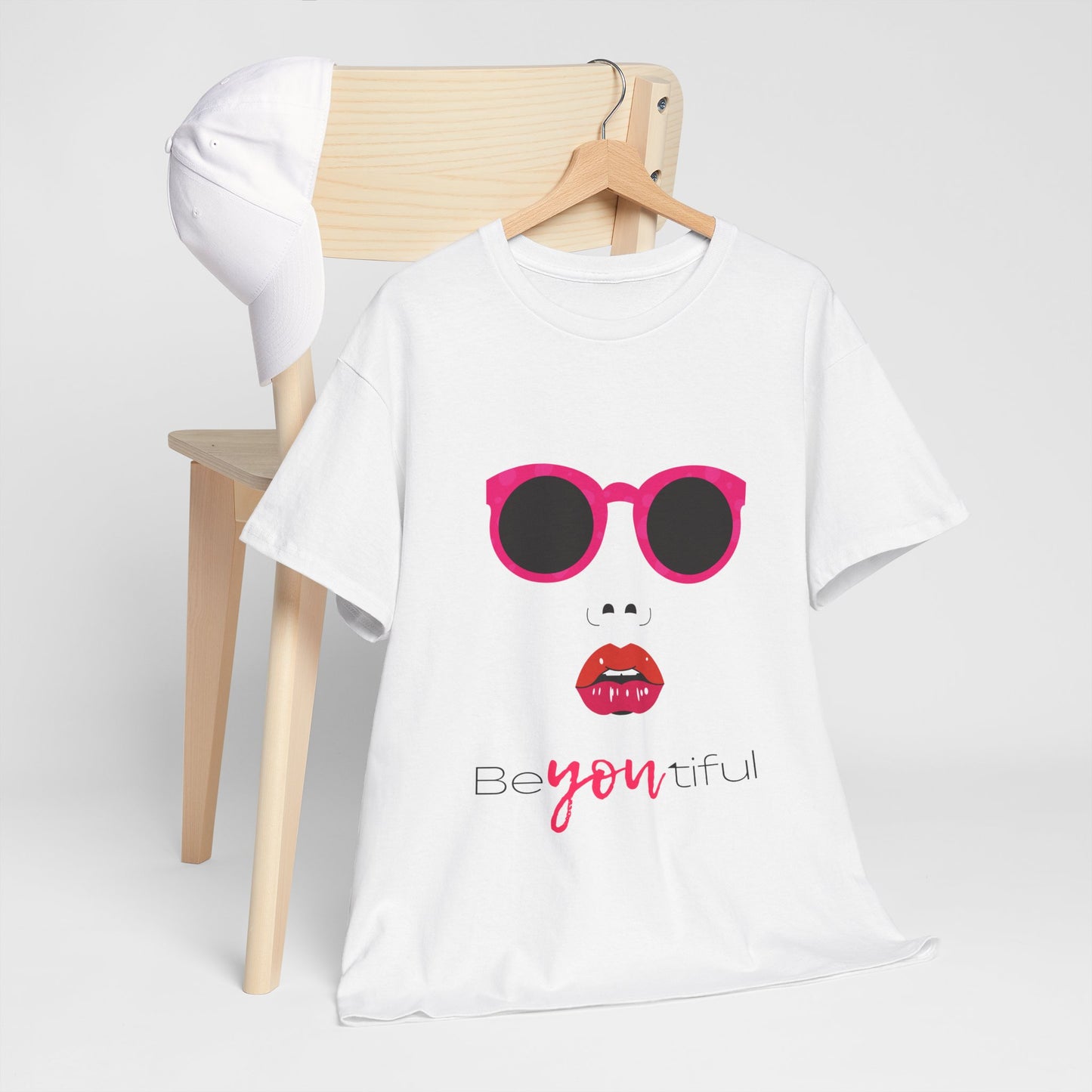 T-Shirt — ‘BeYOUtiful’ Sunglasses & Lip Graphic Tee