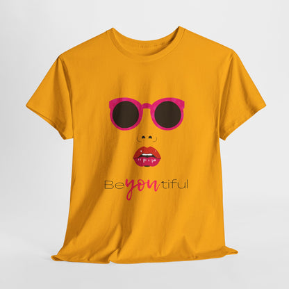 T-Shirt — ‘BeYOUtiful’ Sunglasses & Lip Graphic Tee