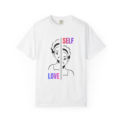 Self Love T-Shirt — Split Face Illustration Mental Health Tee