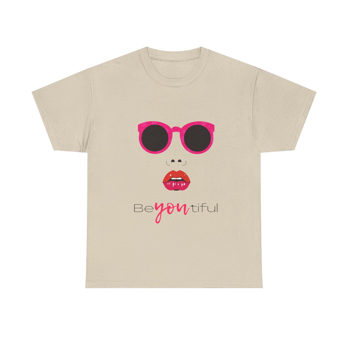 T-Shirt — ‘BeYOUtiful’ Sunglasses & Lip Graphic Tee