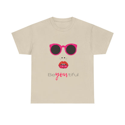 T-Shirt — ‘BeYOUtiful’ Sunglasses & Lip Graphic Tee