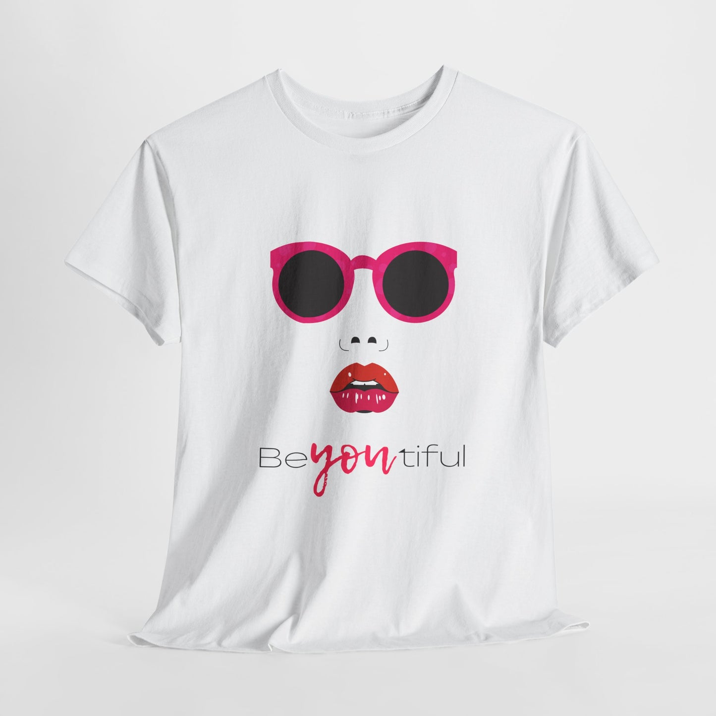 T-Shirt — ‘BeYOUtiful’ Sunglasses & Lip Graphic Tee