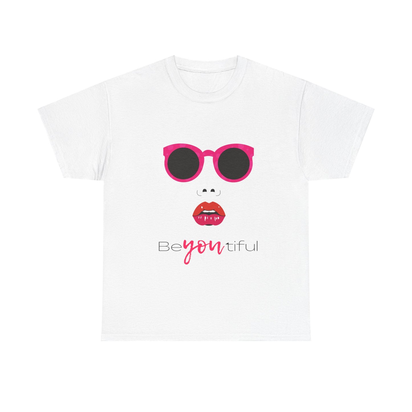 T-Shirt — ‘BeYOUtiful’ Sunglasses & Lip Graphic Tee