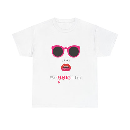 T-Shirt — ‘BeYOUtiful’ Sunglasses & Lip Graphic Tee