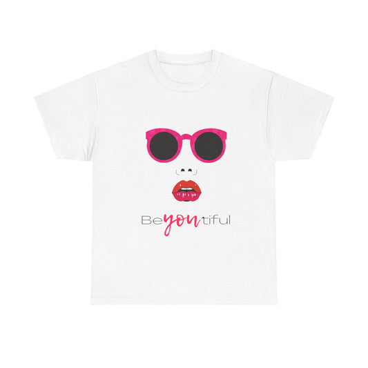 T-Shirt — ‘BeYOUtiful’ Sunglasses & Lip Graphic Tee