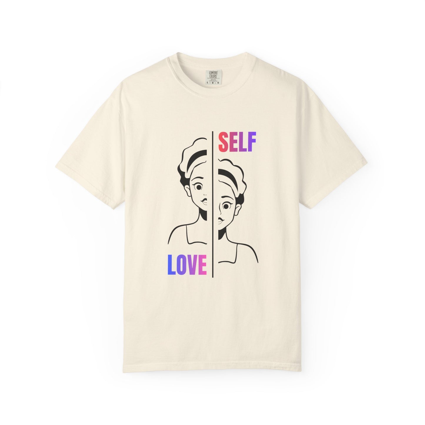 Self Love T-Shirt — Split Face Illustration Mental Health Tee