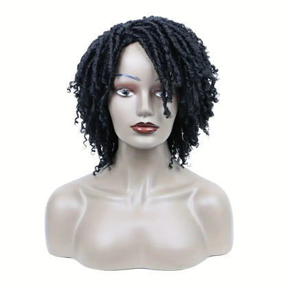 Short Hair Braided African Curly Wig