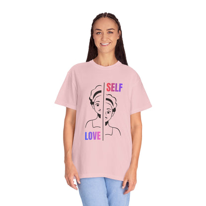 Self Love T-Shirt — Split Face Illustration Mental Health Tee