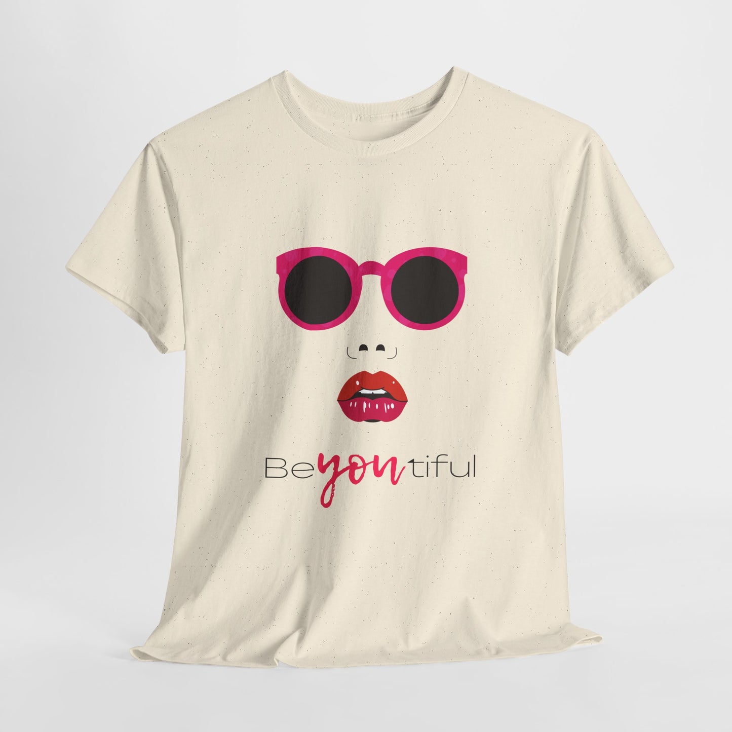 T-Shirt — ‘BeYOUtiful’ Sunglasses & Lip Graphic Tee
