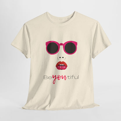 T-Shirt — ‘BeYOUtiful’ Sunglasses & Lip Graphic Tee
