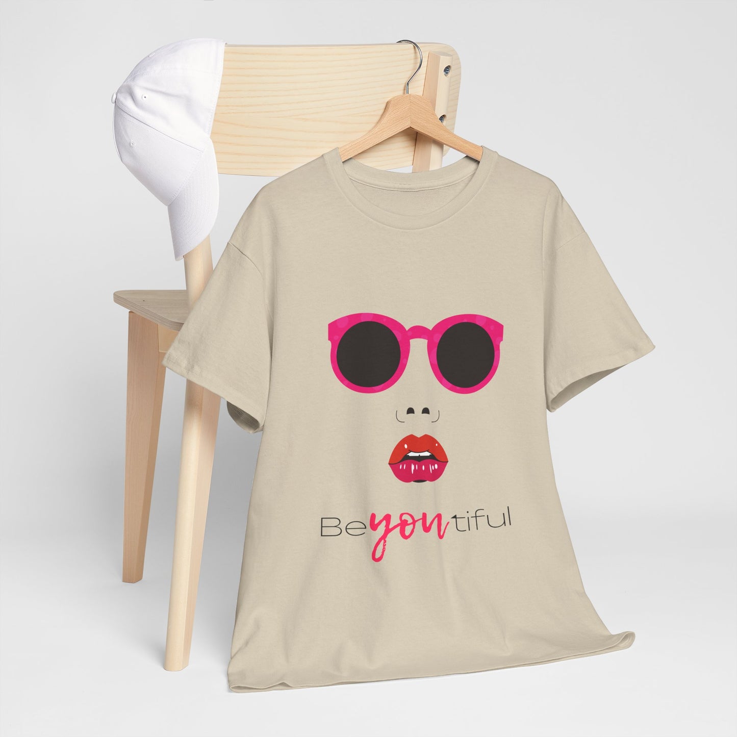 T-Shirt — ‘BeYOUtiful’ Sunglasses & Lip Graphic Tee