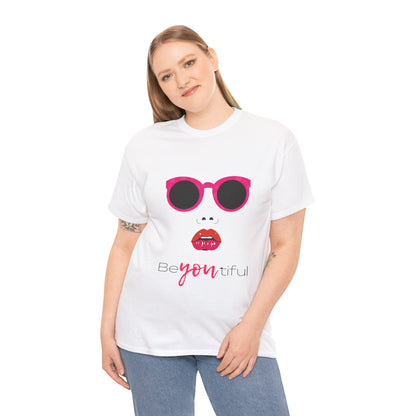 T-Shirt — ‘BeYOUtiful’ Sunglasses & Lip Graphic Tee